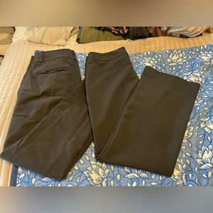 2 pairs black dress pants (loft and NYC)